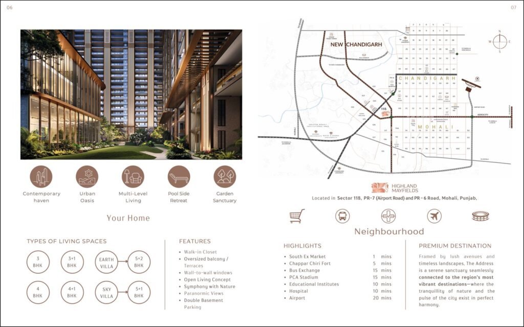 Highland Mayfields | Sector 118, Mohali in Sector 118 Airport Road / PR-7, Mohali for Sale | MohaliInvest